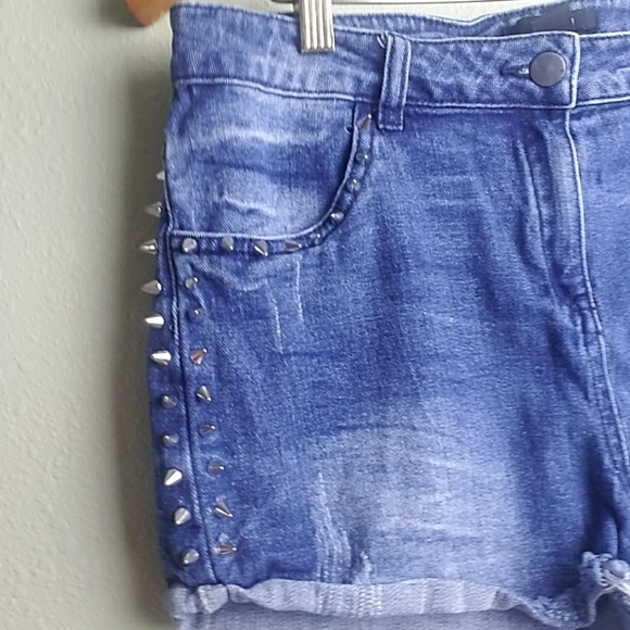 Forever 21 Pants - Studded Denim Shorts